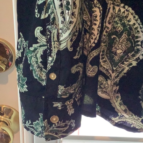 πΉRight blend of classy & Special Printed women dress buttons down size PM - Picture 5 of 13